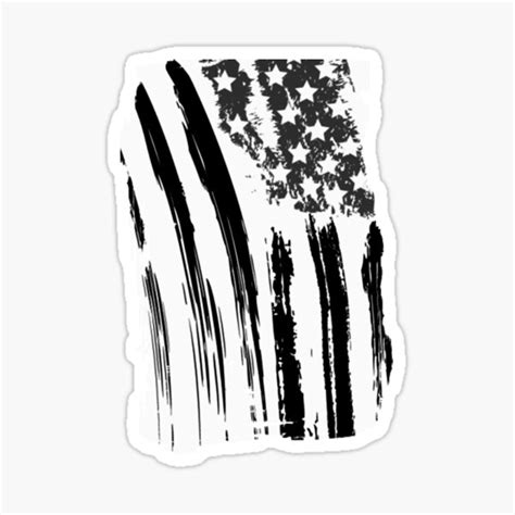 "Black and White American Flag" Sticker for Sale by drewroach16 | Redbubble