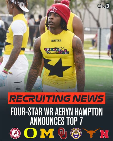 LSU Recruiting HQ on Twitter: "RT @On3Recruits: 🚨NEW🚨 4-star WR Aeryn ...