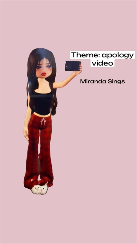 Miranda sings in dti theme: apology video in 2024 | Miranda sings, Aesthetic roblox royale high ...