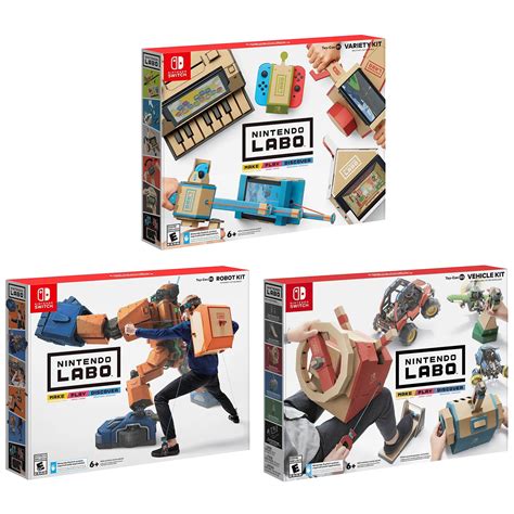 Nintendo Labo Robot Kit, Variety Kit and Vehicle Kit Bundle - Japan ...