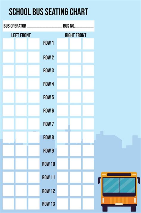 10 Best School Bus Seating Chart Printable | School bus, Seating charts ...