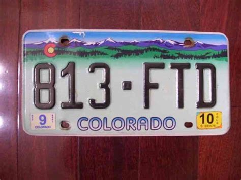 COLORADO LICENSE PLATE