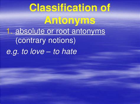 PPT - ANTONYMS PowerPoint Presentation, free download - ID:3478393