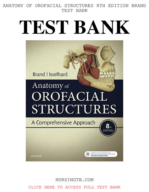 SOLUTION: Anatomy of orofacial structures 8th edition brand test bank ...