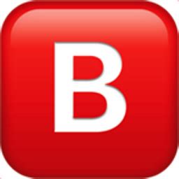 B Button (blood Type) Emoji (U+1F171, U+FE0F)