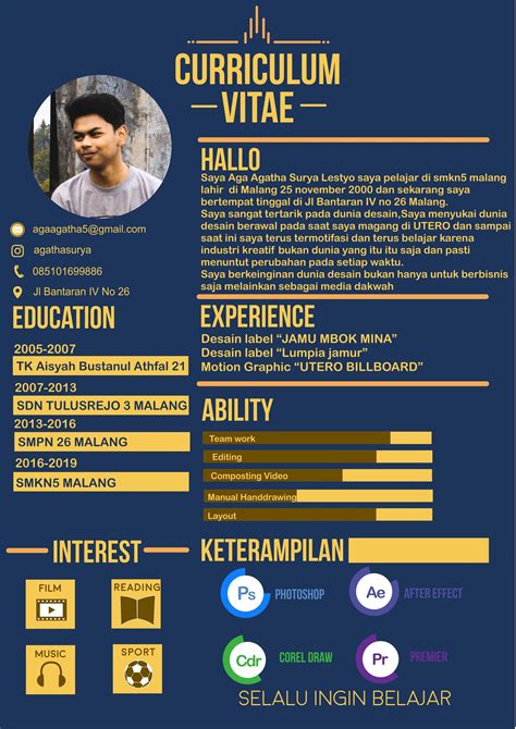 cv kreatif | Cv kreatif, Creative cv template, Resume kreatif