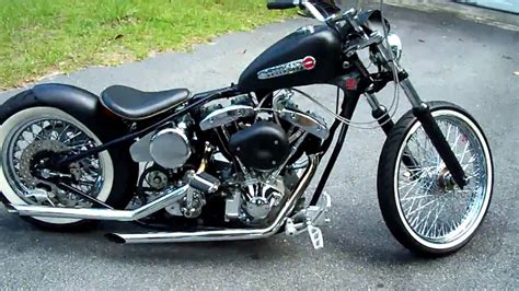 Rays Harley Shovelhead Bobber - YouTube