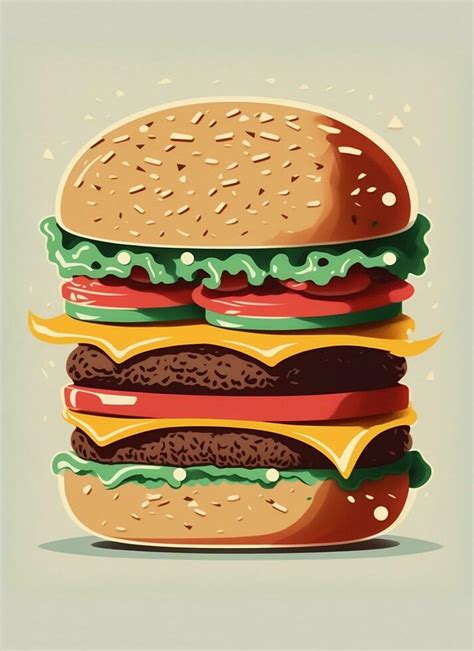 Vintage retro poster from 50s, 60s. Fast food, burger, cheeseburger delivery. Grunge poster ...