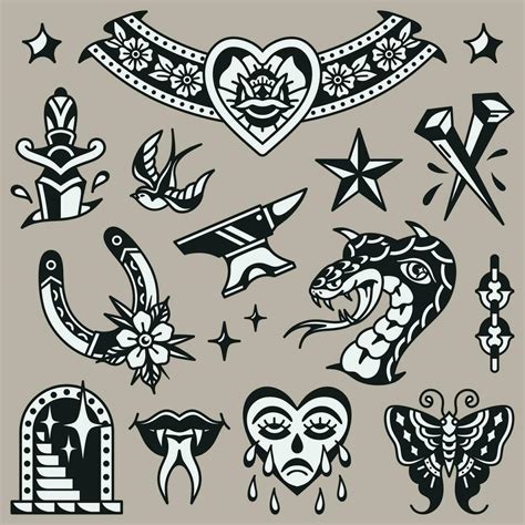 Traditional Tattoo Flash Vector Art, Icons, and Graphics for Free Download