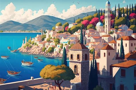 Premium AI Image | Bodrum is a city located on the Bodrum Peninsula