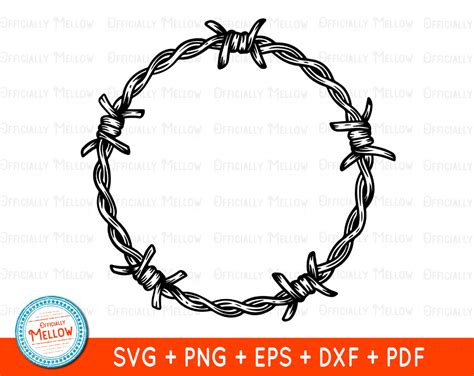 Barbed Wire Circle SVG Wire Fence Circle Frame Western - Etsy Mom Tattoo Designs, Svg, Wire ...