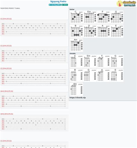 Chord: Ngayong Pasko - tab, song lyric, sheet, guitar, ukulele | chords.vip