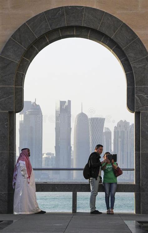 Museum of Islamic Art, Interior and Local People in Doha. Editorial ...