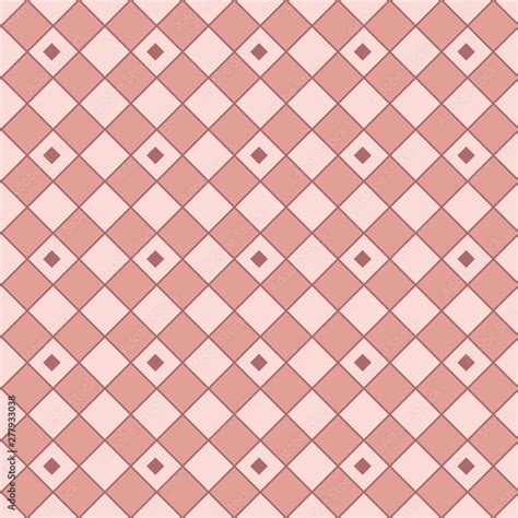 Diamond seamless geometric pattern. Decorative dark and light pink diamond mosaic. Design for ...