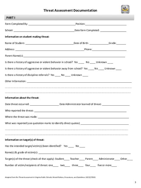 Threat assessment template: Fill out & sign online | DocHub