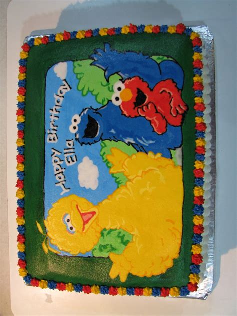 Sesame Street Big Bird, Cookie Monster And Elmo - CakeCentral.com