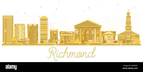 Richmond City skyline golden silhouette. Vector illustration. Business travel concept. Richmond ...