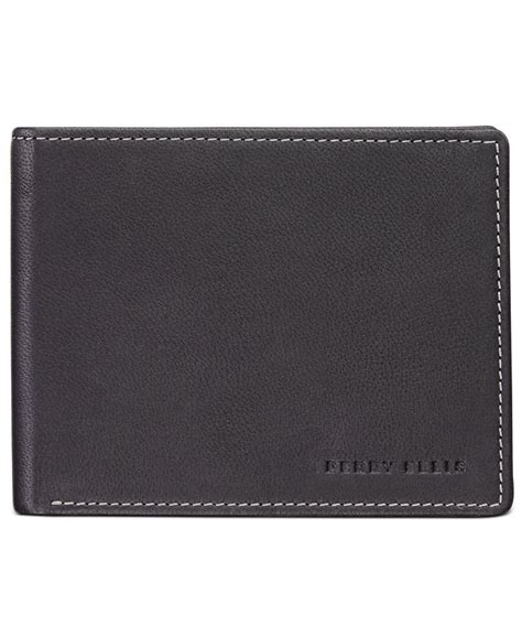 Perry Ellis Portfolio Perry Ellis Men's Leather Wallet - Macy's