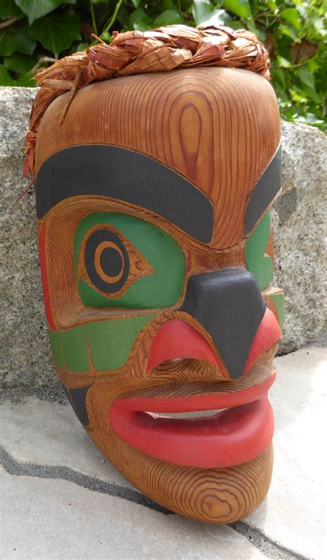 Native American Mask Northwest Coast ⋆ Copper Shield Tribal Art