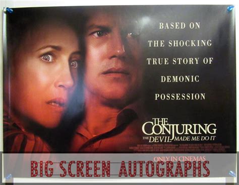 The Conjuring the Devil made me do it quad poster | Big Screen Autographs