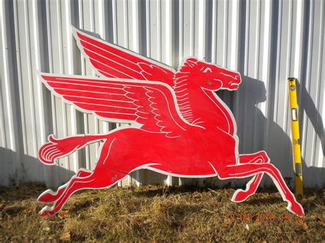 Vintage Mobil Gas Pegasus Sign (Large) sign from 40s 50s and probably early 60s | Bachelor pad ...