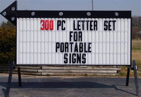 New 8" Plastic Outdoor Readerboard Marquee Sign Letters 8" ON 8 7/8 ...