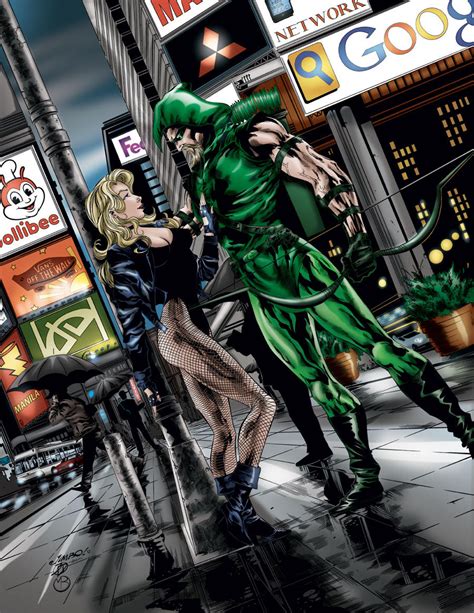 Black Canary and Green Arrow by MarcBourcier on DeviantArt