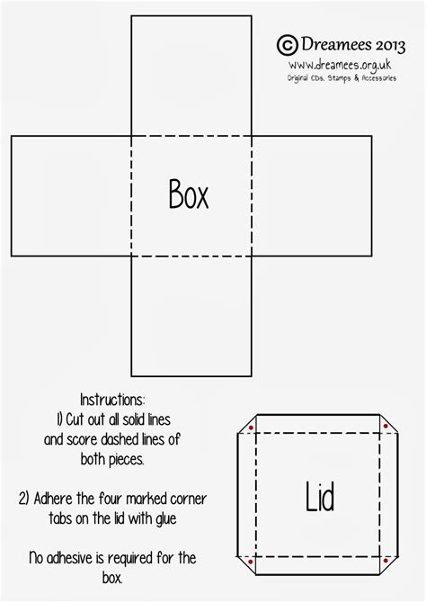 Measurement Explosion Box Template