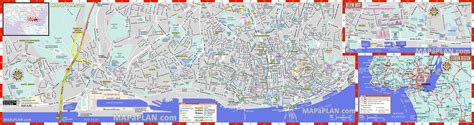 Lisbon top tourist attractions map - City centre free English travel guide - Must-see sights ...