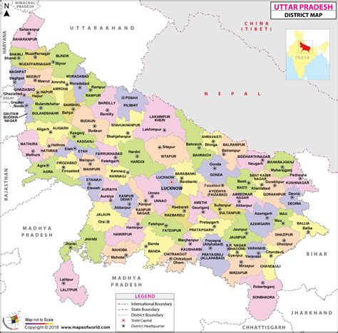 Uttar Pradesh On Political Map Of India - Middle East Political Map