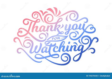 Thanks for Watching Word Layer Stock Vector - Illustration of film ...