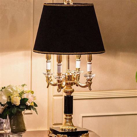 High quality Luxury fashion black crystal table lamp bedroom bedside lamp lamps brief modern ...