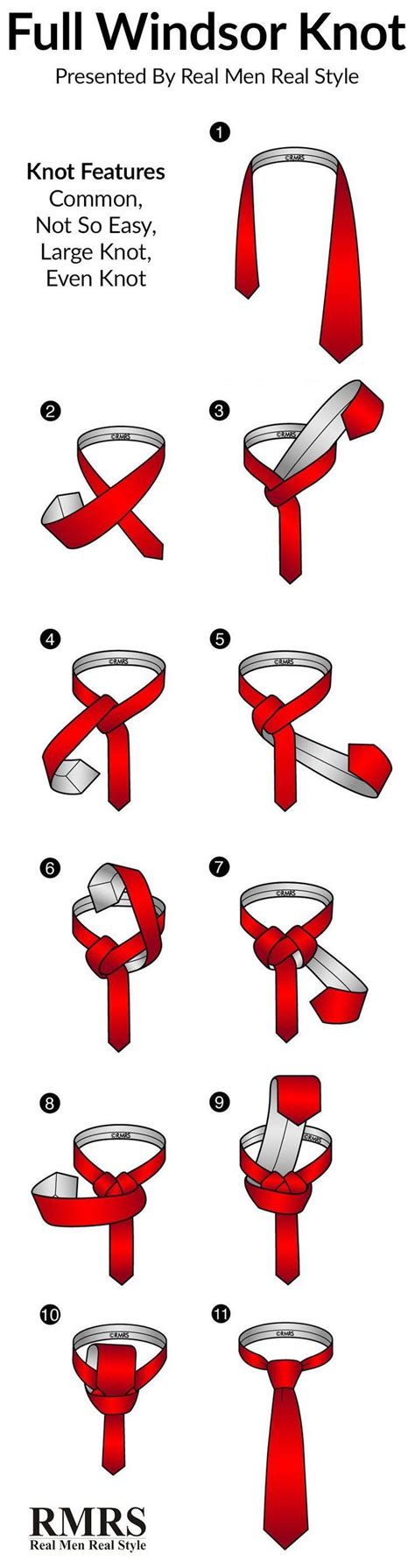 Here is a step by step guide on how to tie a Full Windsor Knot! #guide #windsor | Tie knots ...