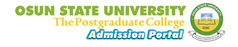 Osun State University Post Graduate Application- Signup