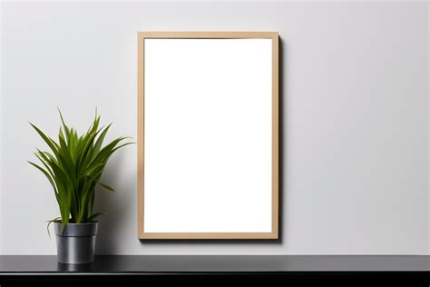 Clean and Simple Wall Art Poster Mockup, ai generated 33859202 PNG