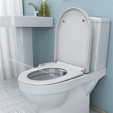 Self Cleaning Single Nozzle Non-Electric Mechanical Bidet Toilet Seat Attachment Bathroom HITC ...