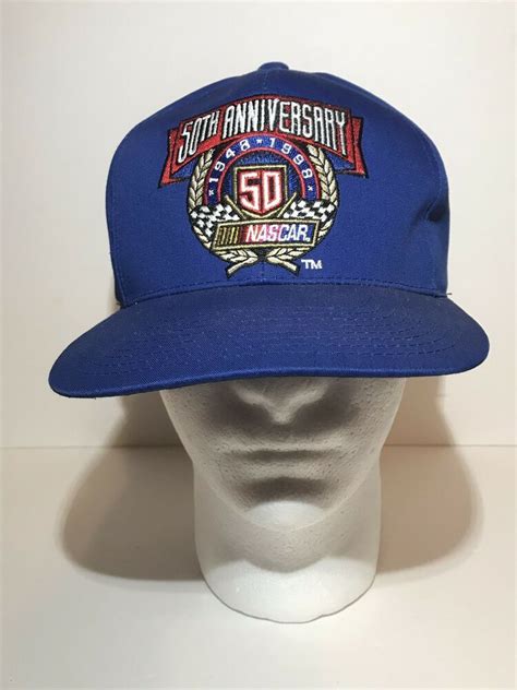 Vintage NASCAR 50th Anniversary 1948-1998 Snapback Hat Blue Racing Adjustable | eBay | Snapback ...