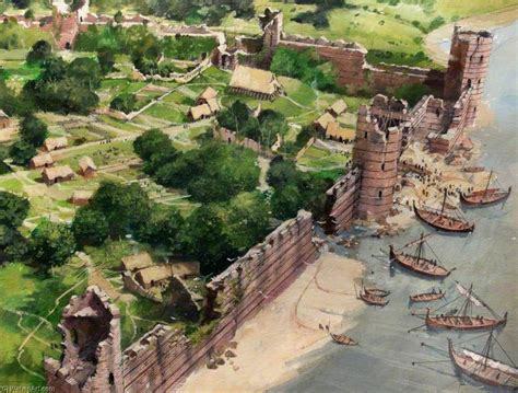 Ivan Lapper - Artist's Impression of the Tower of London Site, AD886 ...