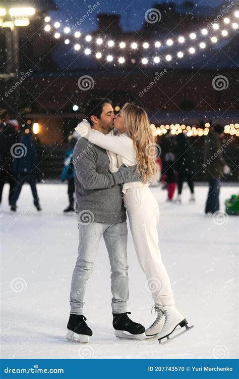 Girlfriend Boyfriend Kissing Ice Skating Stock Photos - Free & Royalty ...