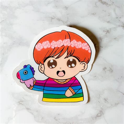 BTS Chibi Stickers | Etsy