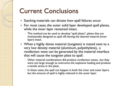 PPT - Spall Fracture of Multi-Material Plates Under Explosive Loading ...