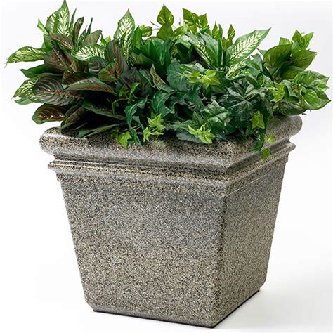 Commercial Zone® 18" StoneTec Indoor or Outdoor Planter RiverStone