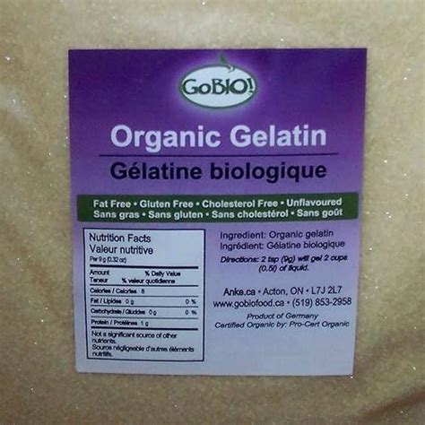 Organic Product : Organic Gelatin Powder – 8oz