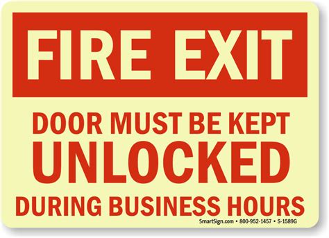Fire Door Signs - Fire Exit Signs & Not A Fire Exit Signs