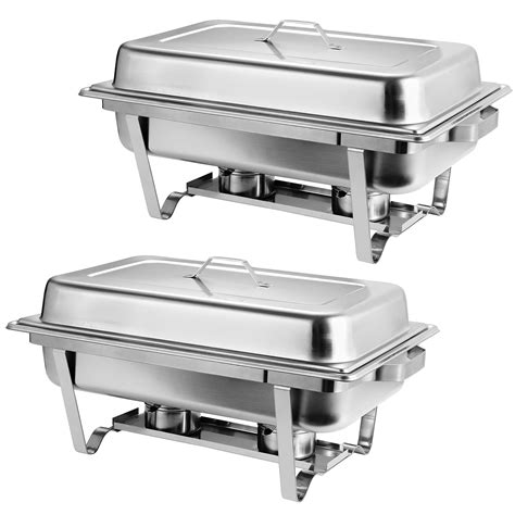 Stainless Steel Chafing Dish Full Size Chafer Dish Set 2 Pack of 8 ...