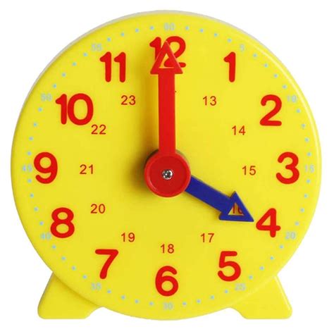 10cm Alarm Clock Adjustable 24 Hours Time Learning Early Education Clock Model | Fruugo UK
