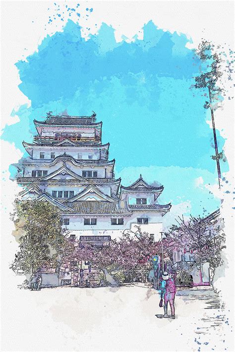 .Fukuyama Castle - Fukuyama, Japan Painting by Celestial Images - Fine Art America