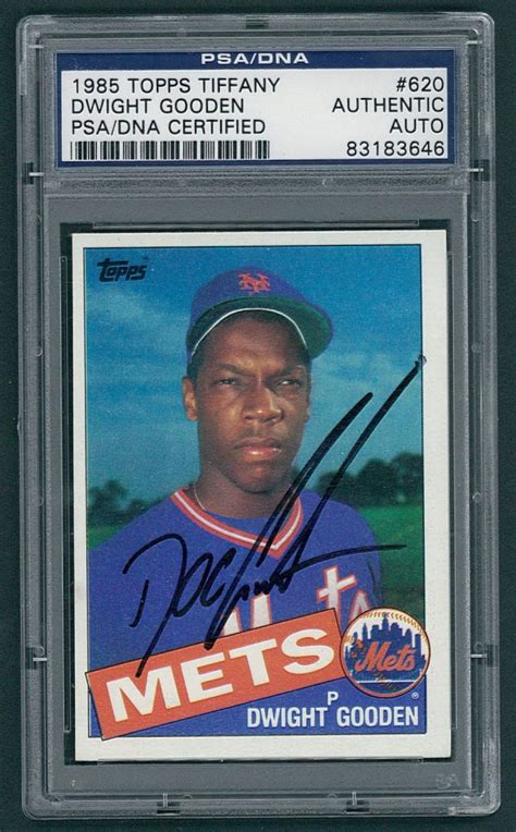 Dwight Gooden Signed Mets 1985 Topps Tiffany #620 Rookie Card (PSA ...