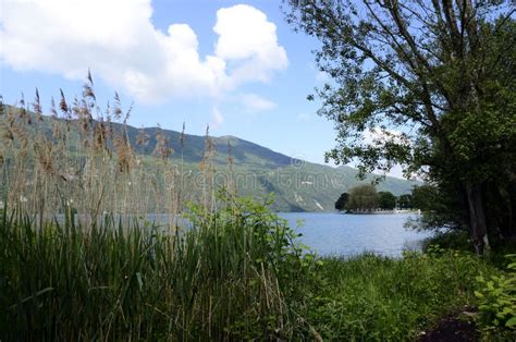 Bourget lake and mountains stock photo. Image of point - 81015742