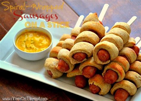 Spiral-Wrapped Sausages on a Stick Recipe - Mom On Timeout